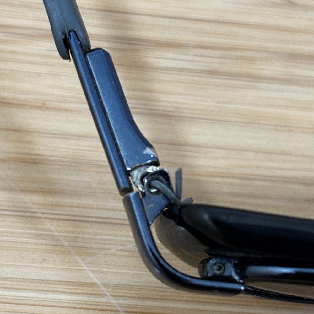 Maui Jim MJ-124-02 Sunglasses Frames Gunmetal Blue On Black Oval Need Repair - Picture 4 of 12